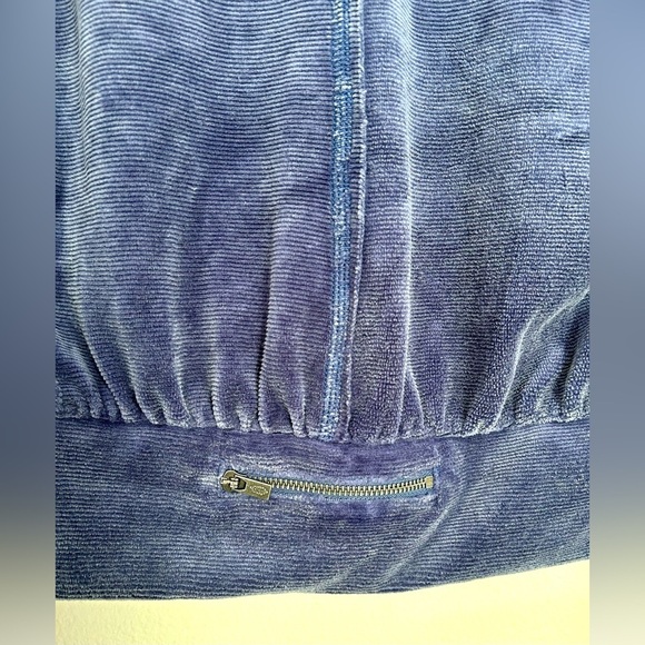 Free People Movement Just Lodgin' Navy Velour Pullover size Large - Picture 5 of 8